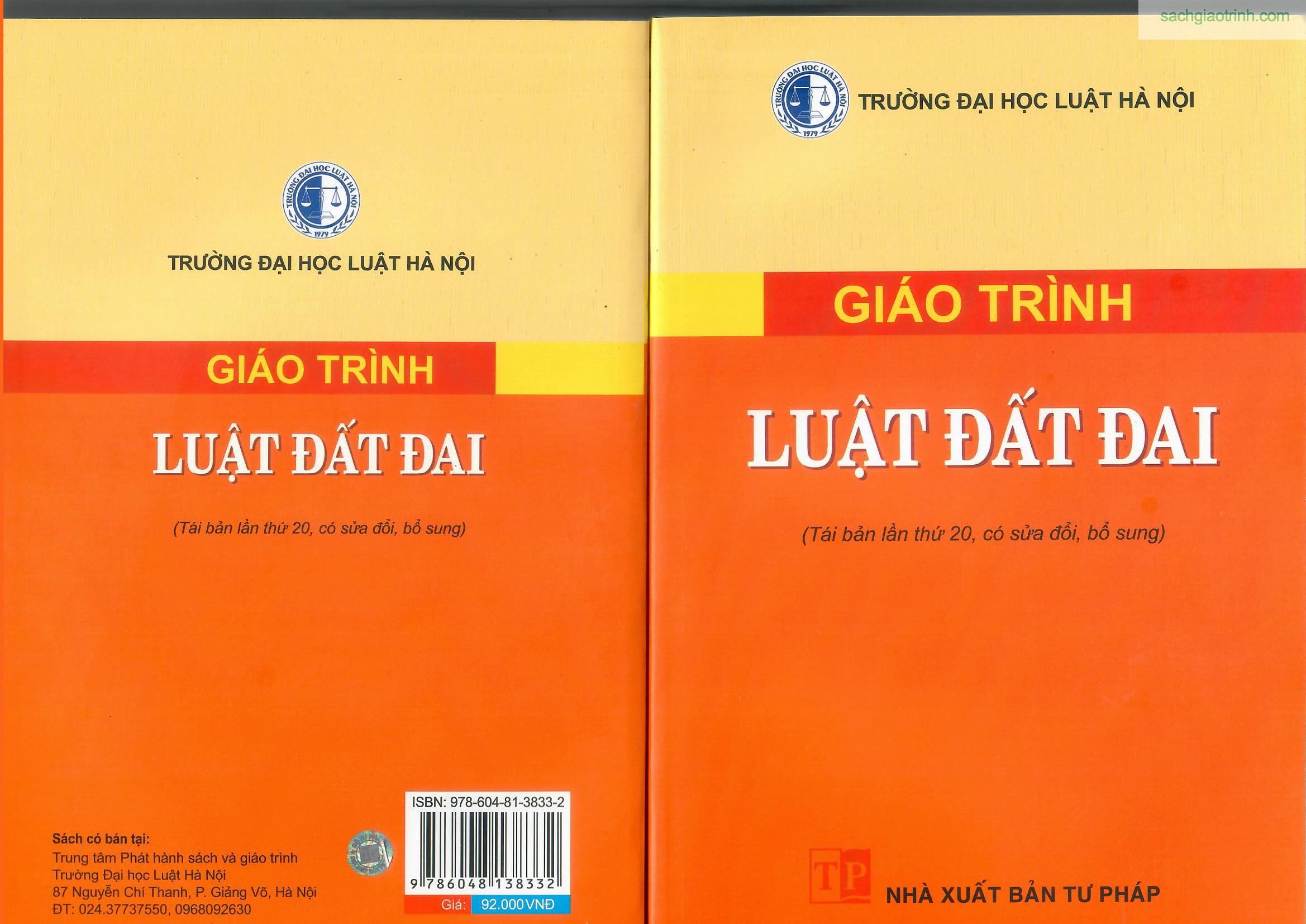 gt luat dat dai dai hoc luat hn giáo trình luật đất đai đại học luật Hà Nội